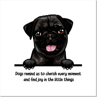 Dogs remind us to cherish every moment  and find joy in the little things Posters and Art